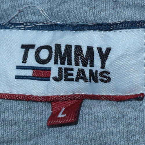 Tommy Jeans Men's Grey Crew Neck Logo Sweatshirt Size L