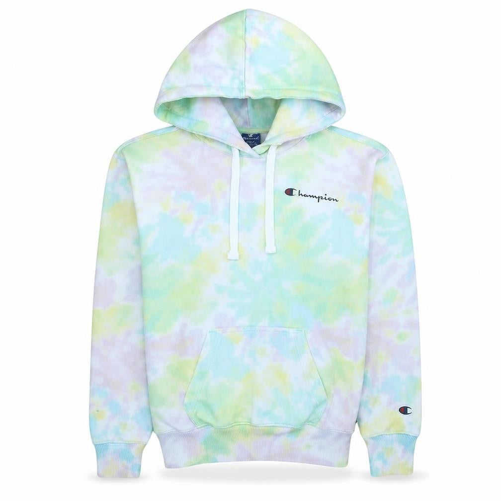 Champion Women's Multicoloured Tie Dye Hoodie Small Pullover Cotton Blend