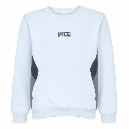Fila Mens White XS Crew Neck Pullover Sweatshirt Cotton Blend