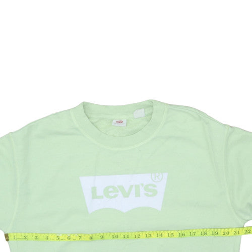 Levi's Women Mint Green Crew Neck Pullover Sweatshirt S