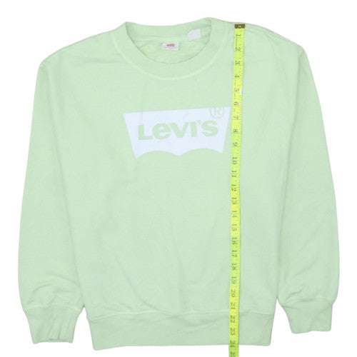 Levi's Women Mint Green Crew Neck Pullover Sweatshirt S