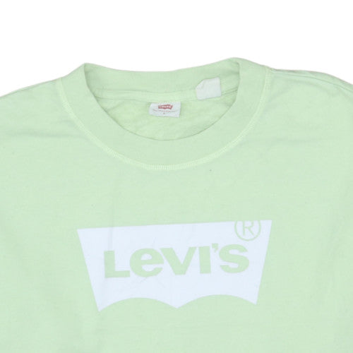 Levi's Women Mint Green Crew Neck Pullover Sweatshirt S