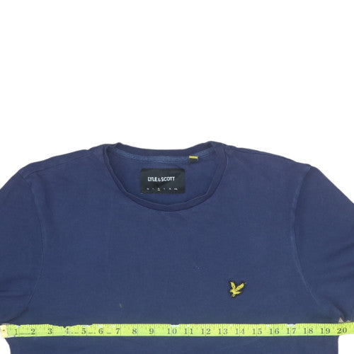 Lyle & Scott Men's Blue Cotton Crew Neck Short Sleeve T-Shirt Size M