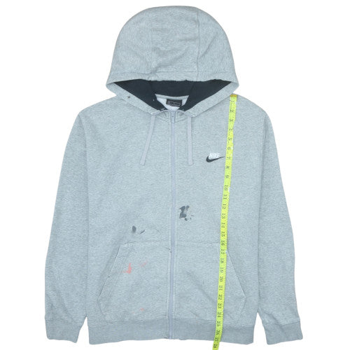 Nike Men's Grey Full Zip Hoodie XL Regular Fit Cotton Blend