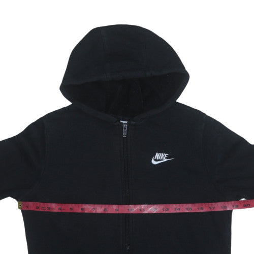 Nike Boys Black Full Zip Hoodie XL 158-170cm Fleece Sweatshirt