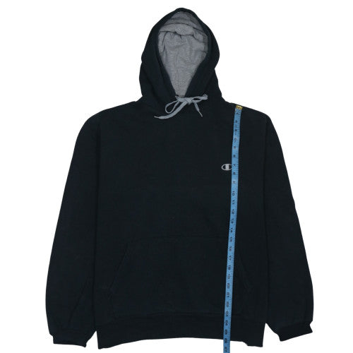 Champion Men’s Black Pullover Hoodie Size L Regular Fit Fleece