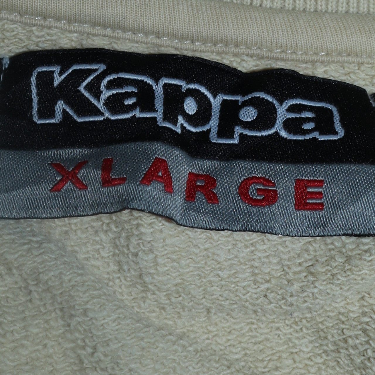 Kappa Men's Beige XL Track Jacket 100% Cotton Full Zip Retro Style