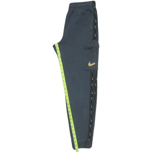 Nike Boys Grey XL Cargo Jogger Trousers with Pockets and Side Stripe
