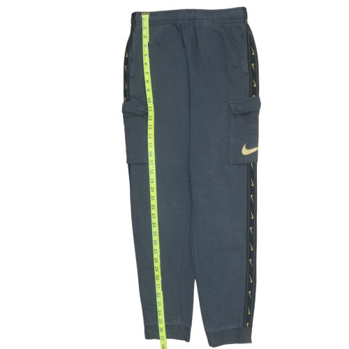 Nike Boys Grey XL Cargo Jogger Trousers with Pockets and Side Stripe