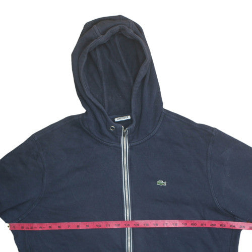 Lacoste Men's Blue Full Zip Hoodie Size M Cotton Fleece Sweatshirt