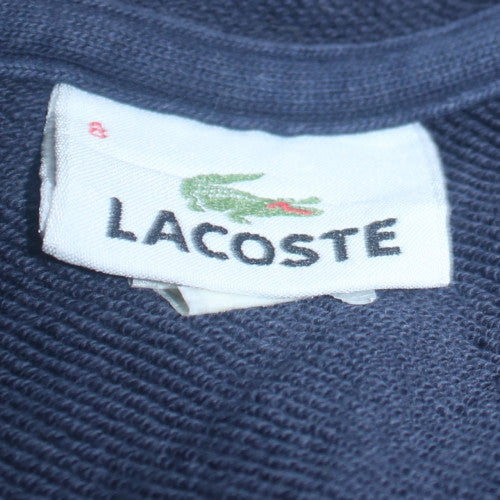 Lacoste Men's Blue Full Zip Hoodie Size M Cotton Fleece Sweatshirt