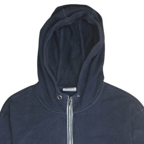 Lacoste Men's Blue Full Zip Hoodie Size M Cotton Fleece Sweatshirt