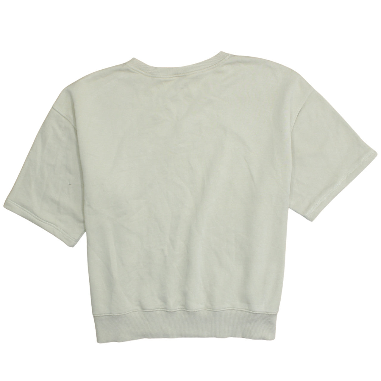 Nike Women Beige Short Sleeve Pullover Sweatshirt L Cotton Blend