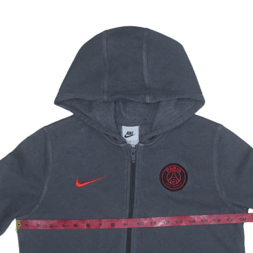 Nike Boys Grey Full Zip Hoodie Large 147-158cm Paris Saint-Germain PSG