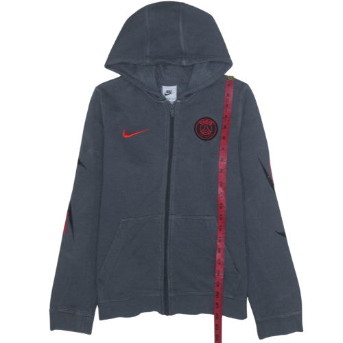 Nike Boys Grey Full Zip Hoodie Large 147-158cm Paris Saint-Germain PSG