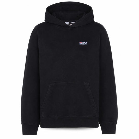 Fila Men’s Black Pullover Hoodie Size M Regular Fit Fleece Sweatshirt
