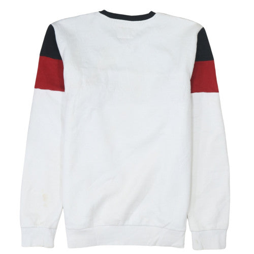 GUESS Men's Multicoloured Pullover Sweatshirt L Embroidered Logo