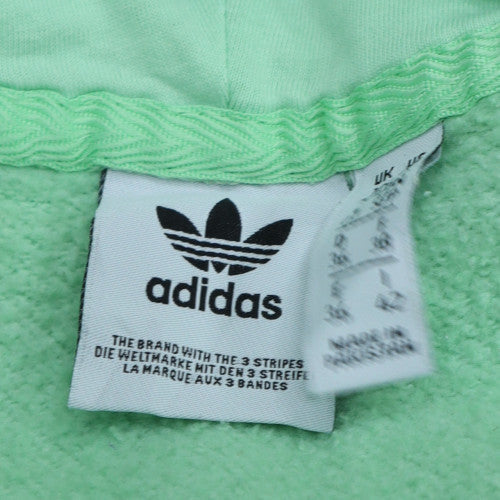 Adidas Women Mint Green Pullover Hoodie Size M Cotton Blend