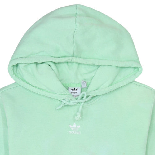 Adidas Women Mint Green Pullover Hoodie Size M Cotton Blend
