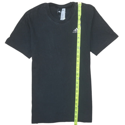 Adidas Men's Black Small Sports Logo Crew Neck T-Shirt