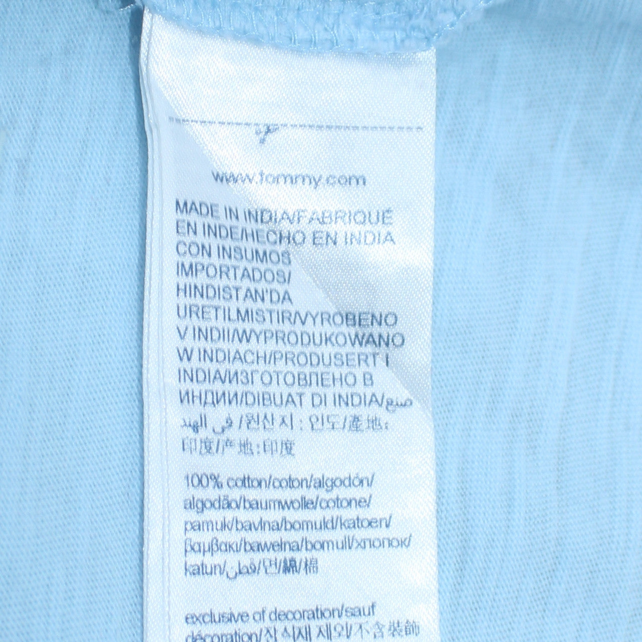 Tommy Hilfiger Men's Blue XL Organic Cotton Crew Neck T-Shirt