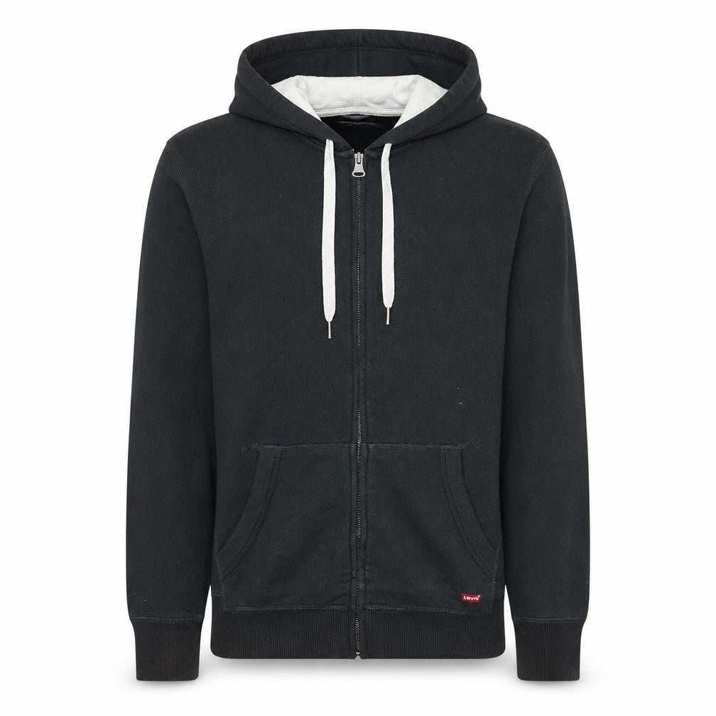 Levi's Men Black Full Zip Hoodie S Classic Fit Fleece Jacket