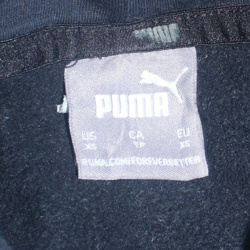 Puma Womens Black XS Pullover Hoodie with Red Logo