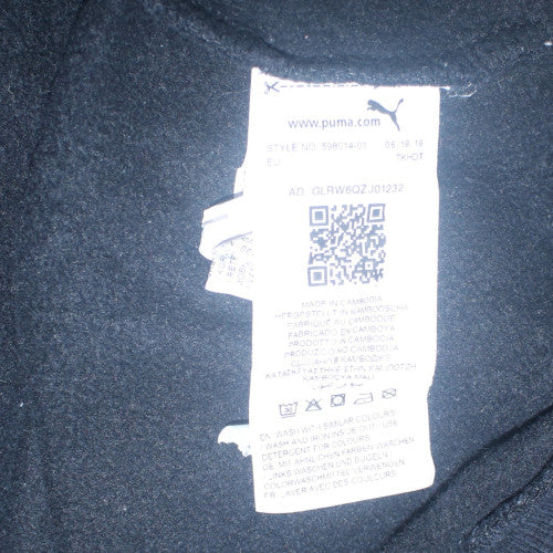 Puma Womens Black XS Pullover Hoodie with Red Logo