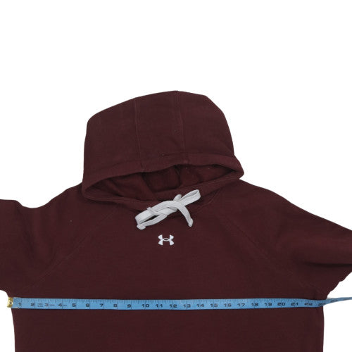 Under Armour Mens Burgundy Hoodie M Loose Fit Pullover Sweatshirt
