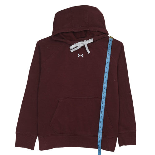 Under Armour Mens Burgundy Hoodie M Loose Fit Pullover Sweatshirt