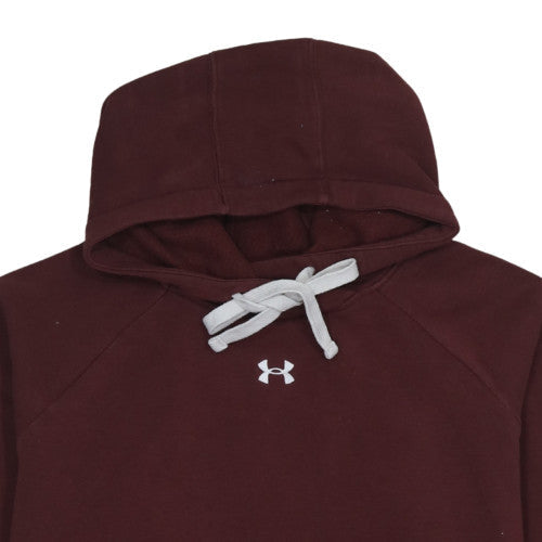 Under Armour Mens Burgundy Hoodie M Loose Fit Pullover Sweatshirt