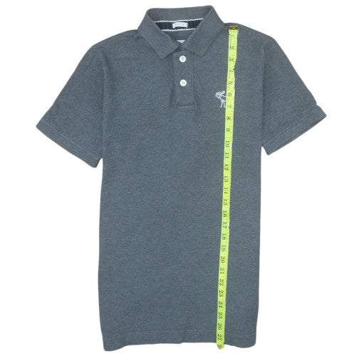 Abercrombie & Fitch Men’s Grey Cotton Polo Shirt Size L