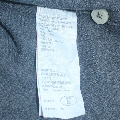 Abercrombie & Fitch Men’s Grey Cotton Polo Shirt Size L