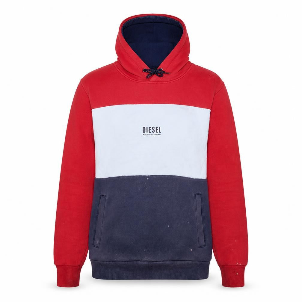 Diesel Mens Multicoloured Pullover Hoodie Size S Regular Fit