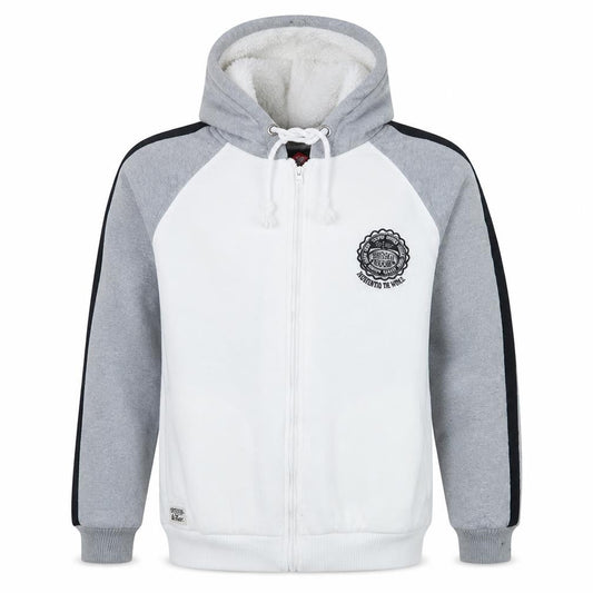 Lee Cooper Men's Grey Full Zip Hoodie Medium Fleece Lined
