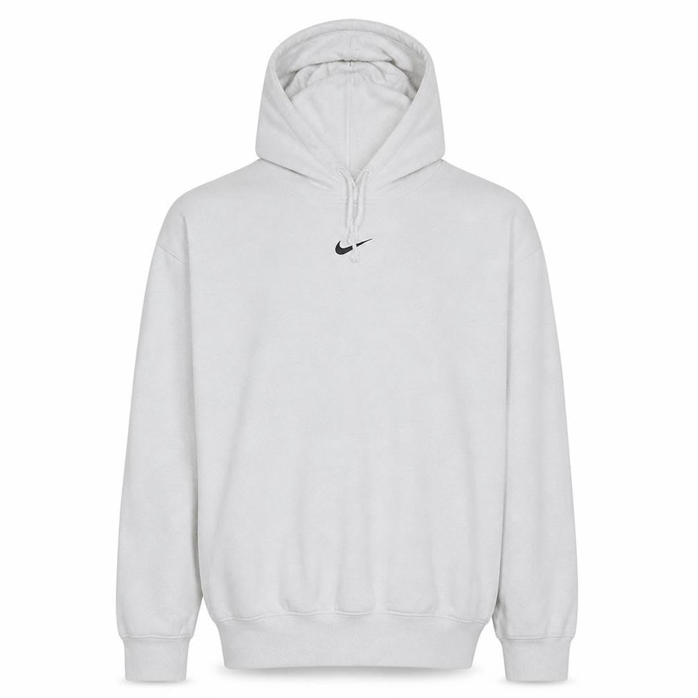 Nike Men's White Pullover Hoodie Small Logo Fleece Sweatshirt