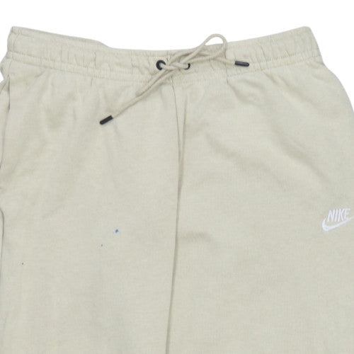 Nike Men's Beige Fleece Jogger Sweatpants M Regular Fit