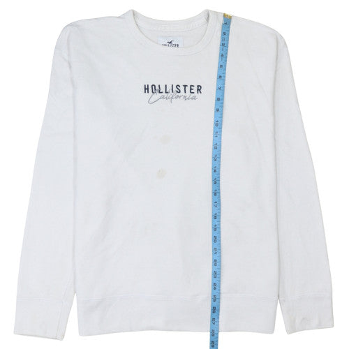 Hollister Men's White XL Pullover Crew Neck Sweatshirt