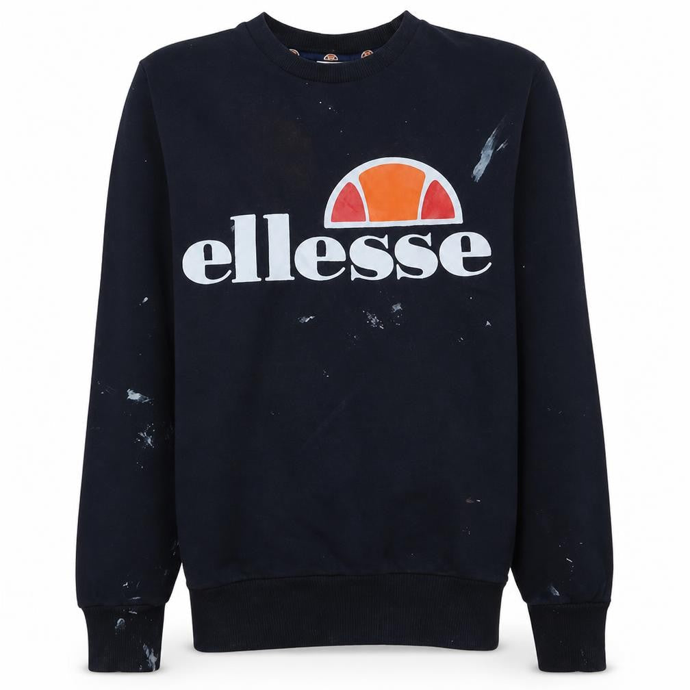 Ellesse Womens Black Size 12 Crew Neck Logo Pullover Sweatshirt