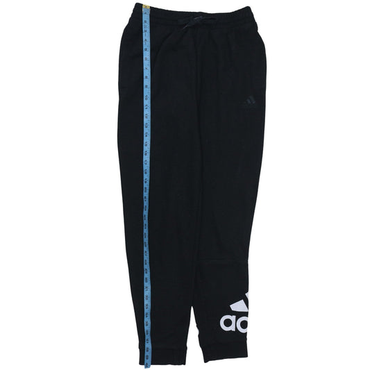 Adidas Men’s Black Jogger Trousers M Regular Fit Fleece Activewear