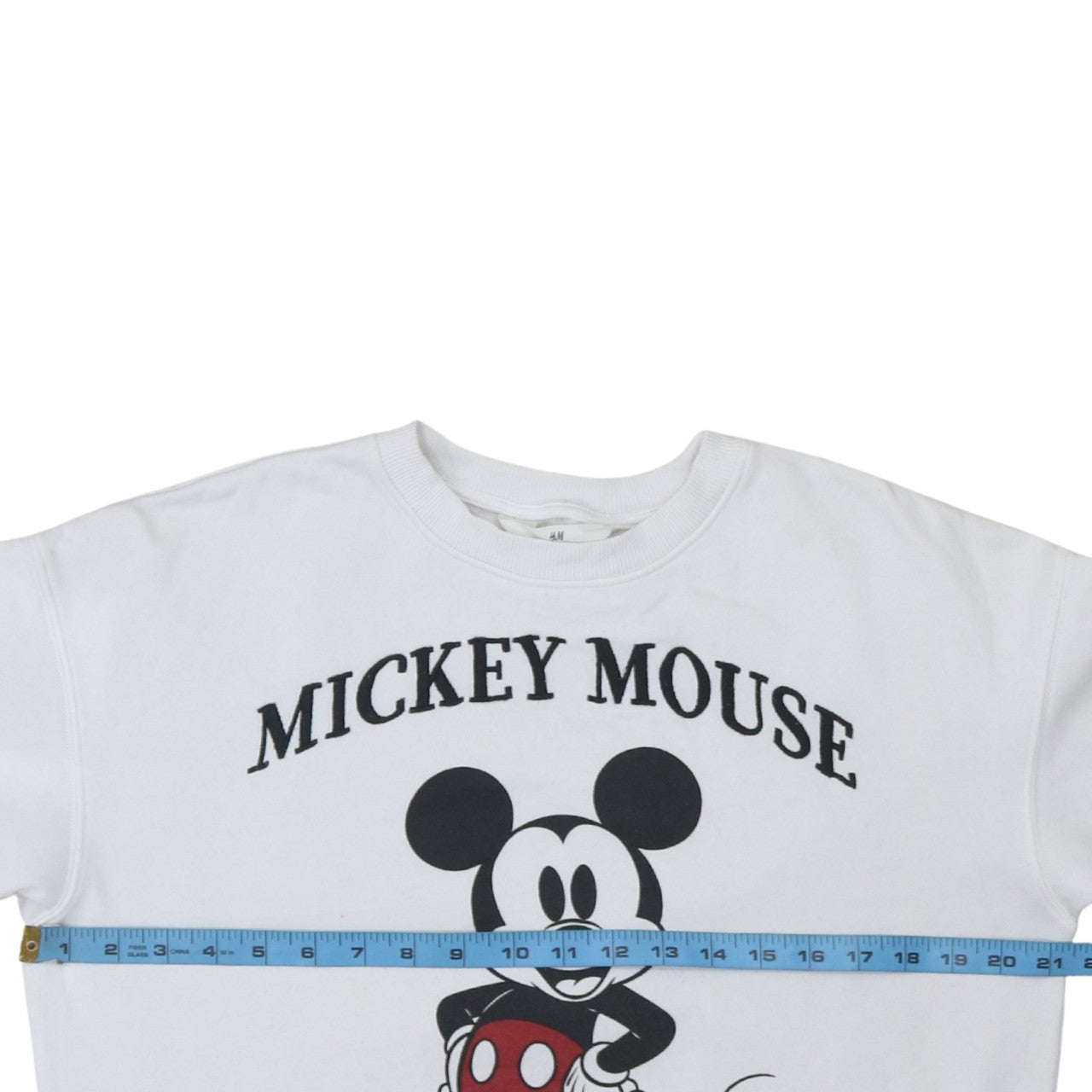 H&M Girls White Mickey Mouse Graphic Pullover Sweatshirt 13-14 Years