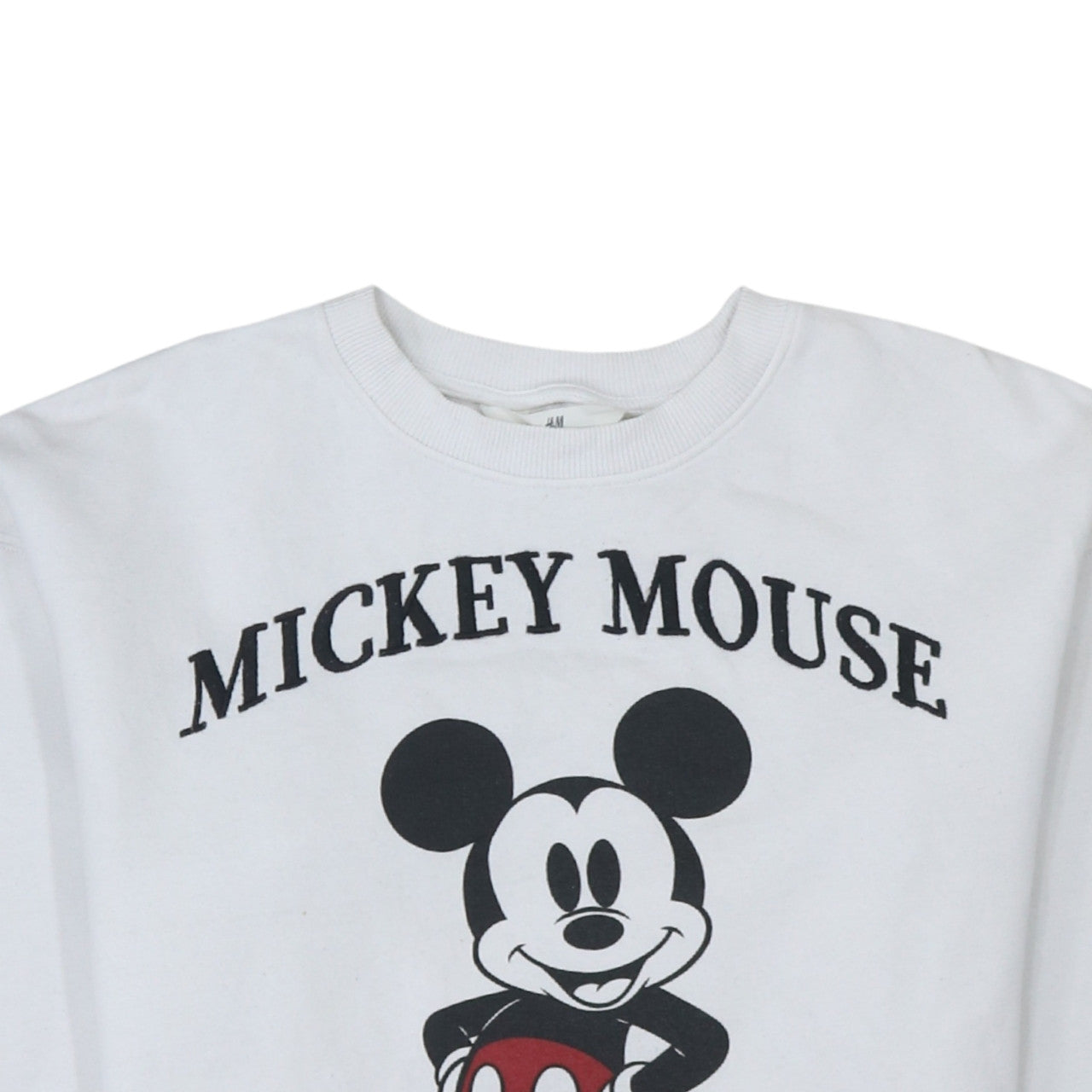 H&M Girls White Mickey Mouse Graphic Pullover Sweatshirt 13-14 Years