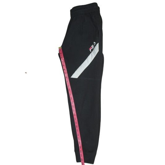 FILA Men Black Jogger Sweatpants Medium Elastic Waist Track Pants