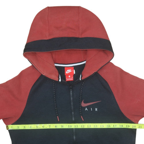 Nike Air Men's Red & Black Full Zip Hoodie Size S Cotton Blend