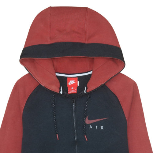 Nike Air Men's Red & Black Full Zip Hoodie Size S Cotton Blend