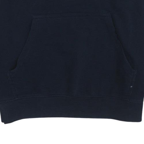 Champion Men's Blue Pullover Hoodie Large Fleece Logo Sweatshirt