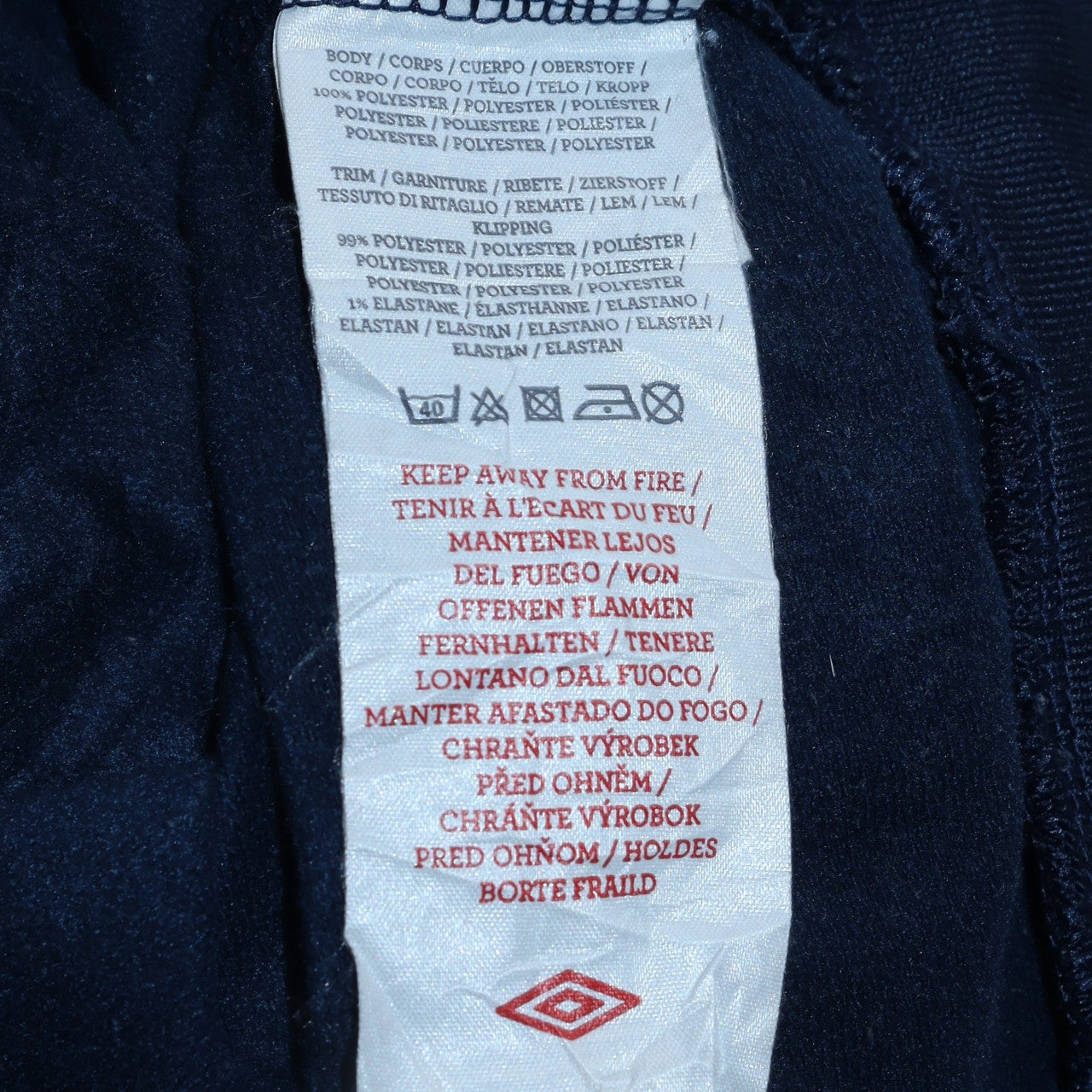 Umbro Men's Navy Blue New York Cosmos Track Jacket Size M