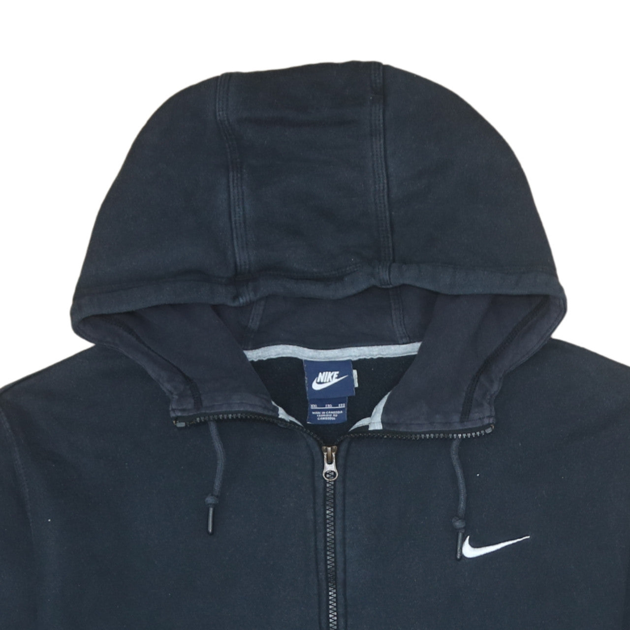 Nike Mens Black 2XL Full Zip Hoodie Sweatshirt Fleece
