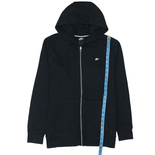 Nike Men’s Black Fleece Full Zip Hoodie M Regular Fit