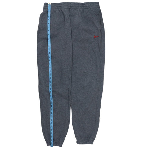 Nike Men's Grey Fleece Sweatpants L Regular Fit Elastic Waist